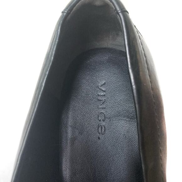Vince Black Leather Platform Loafers | Minimalist Fall Capsule Classic Shoes - Picture 11 of 16